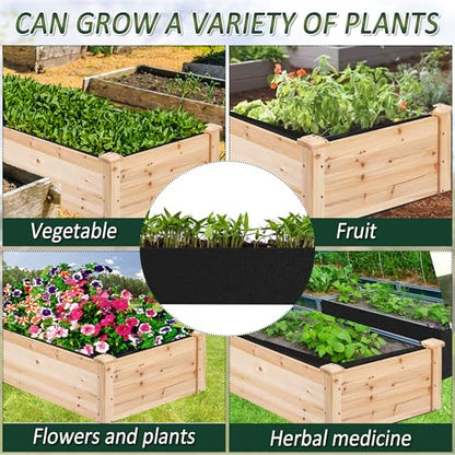 2PCS Raised Garden Bed Liner Fabric Raised Garden Bed Breathable Drainage Rectangle Grow Bags with Handles Fabric Garden Bed for Outdoor Garden Bed Holds Soil - 4ft x 2ft x 1ft - style: 4x2x1ft 2PCS