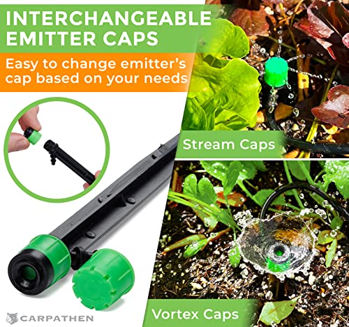 CARPATHEN 1/4" Drip Irrigation Emitters Vortex Sprinker Parts, 12 pcs