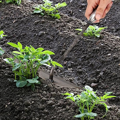 4 PCS Garden Hoe Tool Set, Hardened Hollow Hoe Garden Edger Weeder, Sharp Handheld Hoe for Weeding, Loosening Soil, Planting - size: Hollow Hoes 4PCS