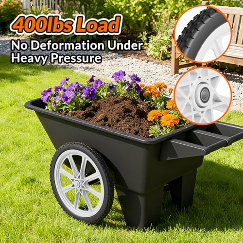 RONPOW 20" Flat Free Wheels Compatible with rubbermaid Wheelbarrows Tires - color: White
