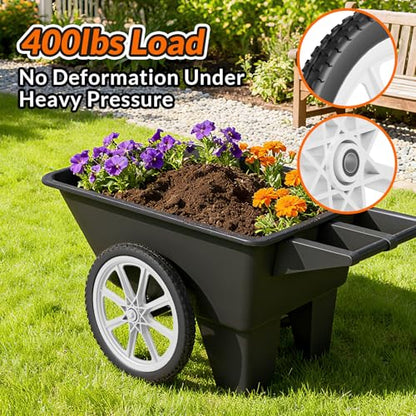 RONPOW 20" Flat Free Wheels Compatible with rubbermaid Wheelbarrows Tires - color: White
