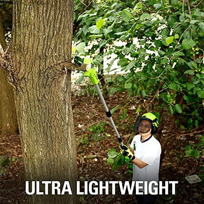 Greenworks 24V 8" Cordless Polesaw (Great For Pruning and Trimming Branches / 125+ Compatible Tools), 2.0Ah Battery and Charger Included - size: 8" Polesaw (2.0Ah), style: Polesaw
