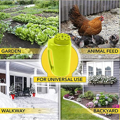 Hand Shaker Spreader, Green, 2L Plastic Salt and Seed Spreader - color: Green