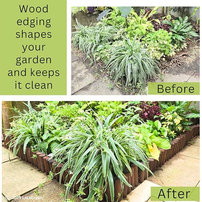 LaLaGreen Decorative Garden Edging Border (30x6in, 2 Pack) Flower Fencing - size: 6" x 2 Pack