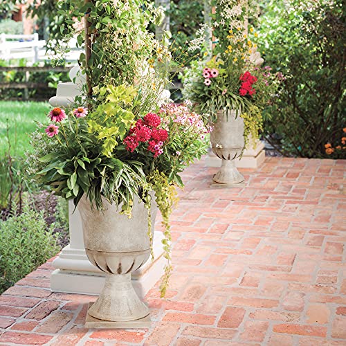 Worth 22'' Tall Urn Planters for Outdoor Plants Set of 2, Large Flower Pots - color: Beige