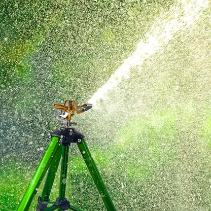 LIULO TOOL Impact Sprinkler on Tripod Base, 2 Pack Tripod Sprinklers with Head, 360 Degree Large Area Irrigation with Extension Legs Flip Locks, Heavy Duty 3/4" Connector for Lawn Yard Garden - size: 2 Pack