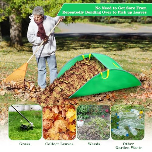 Leaf Collector, Portable Pop Up Leaf Bags, Foldable Lawn and Leaf Bag