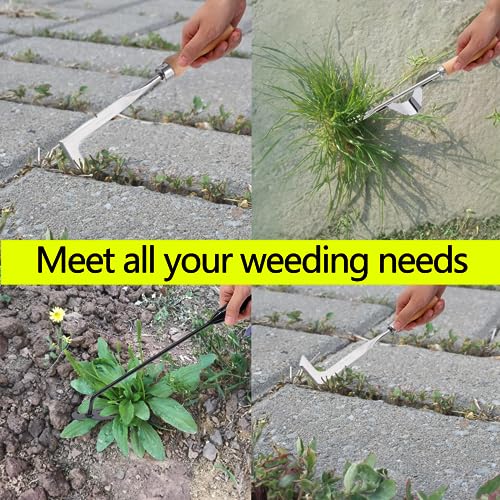 Theuzi 3 Pack Weed Puller Tool, Manual Hand Weeder Paver, Crack Weeder