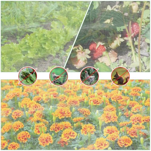 2 Pack Garden Netting for Raised Beds, 6x3 FT Garden Berry Netting, Bird Pest Mosquito Barrier Screen for Raised Beds, Vegetables, Fruits, Flowers, Fruit Trees Outdoor Crop Protection Net