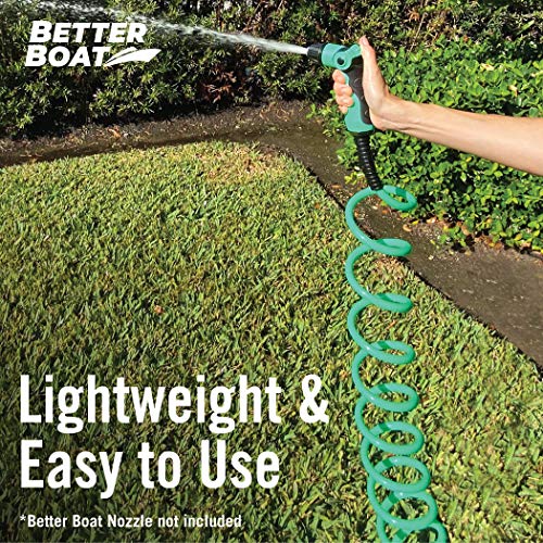 15FT Coiled Boat Hose, Expandable Coil Water Hose, Marine Grade 3/4 Inch - style: 15 FT