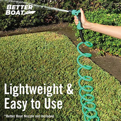 15FT Coiled Boat Hose, Expandable Coil Water Hose, Marine Grade 3/4 Inch - style: 15 FT