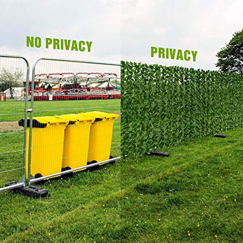 DearHouse Artificial Faux Ivy Hedge Privacy Fence Wall Screen, 177.1 * 39.3inch Leaf and Vine Decoration for Outdoor Garden Home Decor - size: 177.1* 39.3inch