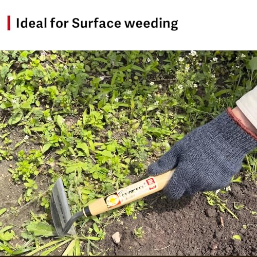 HOUNEN Left-Handed Japanese Weeding Sickle, 4.7-Inch Composite Steel Blade - color: 4.7" Left-Handed Twisted Weeder