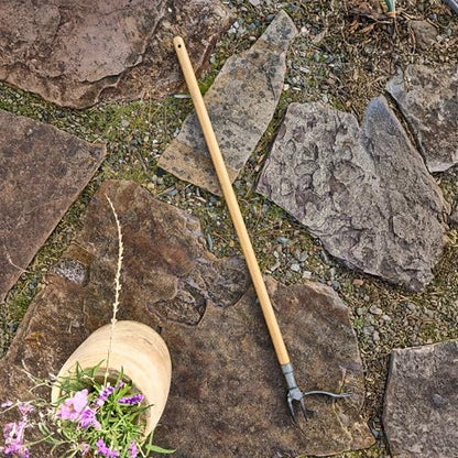 Stand Up Weed Puller Tool with Long Handle - 45.6” Ergonomic Weeder Puller - Cast Steel and Bamboo Weed Remover for Weeding Without Bending or Kneeling - Garden Tools for Gardening by Garret Wade