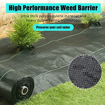 6.5ft x 330ft & 3.2oz Premium Garden Weed Barrier Landscape Fabric, Durable & Heavy-Duty Weed Block Gardening Mat, Easy Setup & Superior Weed Control, Eco-Friendly & Convenient Design - size: 6.5*330FT & 3.2oz