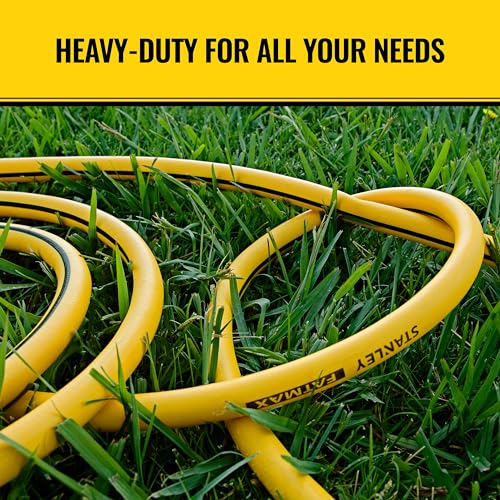 Stanley FATMAX Professional Grade Garden Hose, 50 Feet x 5/8 Inch, Yellow, 500 PSI - size: 50 Ft