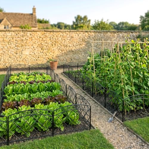 Thealyn 10ft x 24" Metal Decorative Garden Fence(5Pcs Set) - style: Stylish