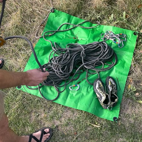 RENEGADE Industrial Tarp 3x3 ft Green – 6X Stronger, Waterproof, UV-Resistant, PFAS-Free – Heavy Duty Tarpaulin Cover for Camping, Construction, Gardening, Car & Equipment Protection - color: Green, size: 3x3