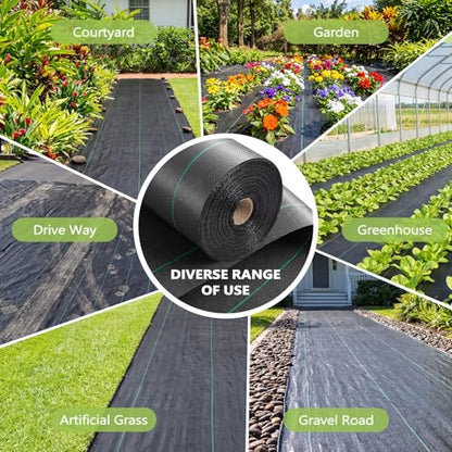 iropro Premium 5oz Weed Barrier Fabric Heavy Duty 3ftx250ft - size: 3ft x250ft
