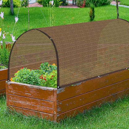 80% Shade Cloth, Durable Mesh Tarp with Grommets, Garden Sunblock Shade Cloth Shading Antifreezing for Plants Cover, Greenhouse, Barns Kennel, Patio, Tomatoes - size: 4×10FT