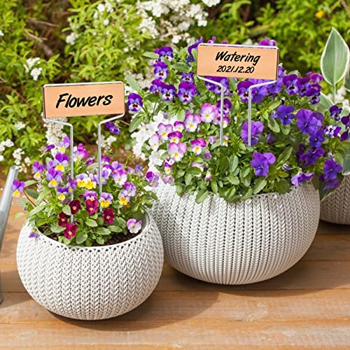 KINGLAKE GARDEN Copper Plant Labels 20 Pack Metal Plant Labels