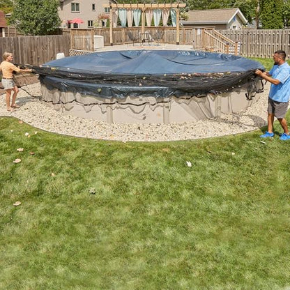 Doheny’s Professional Grade Leaf Nets for Above Ground Pools – 15' Round – Makes Clean-Ups Fast – Lightweight, Versatile & Durable – Keeps Leaves Out - size: 15' (Round)