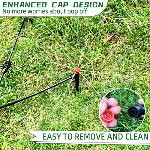 30PCS Push-to-Fit Drip Irrigation Emitters for 1/4 inch Irrigation Tubing, Adjustable 360 Degree Drip Emitter Sprayer with Stake, Irrigation Dripper Sprinklers for Drip Irrigation System - size: 30PCS Drip Irrigation Emitters Sprayer