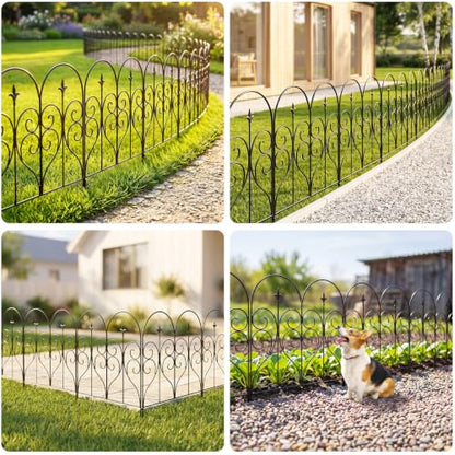 Thealyn Garden Fence 32" x 10ft, 10 Panels, No Digging Metal Barrier - size: 10 Panels-32 inch x 20 feet