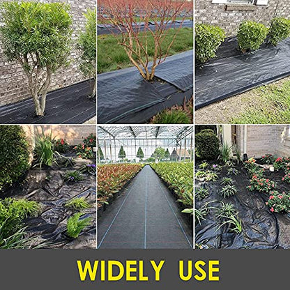 Weed Barrier Fabric Heavy Duty 6ft x 300ft, Garden Weed Landscape Fabric, Ground Cover Weed Blocker Cloth, Landscaping Fabric for Garden, Vegetable Beds, Driveway (WBF-6ft x 300ft) - size: 6ft x 300ft