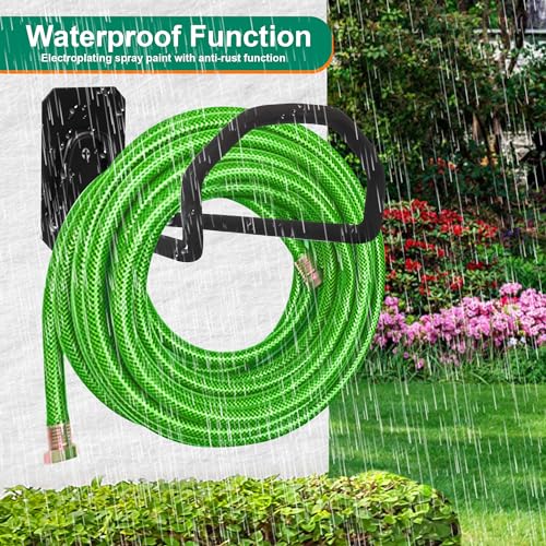 2pcs Heavy Duty Hose Hanger Wall Mount Water Hose Holders for Outside - color: 2pc Hose Holder 150ft
