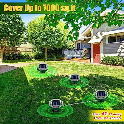 8Pack Solar Mole Repellent Ultrasonic Sonic Gopher Repellent Stakes for Lawns,IP65 Waterproof Ultrasonic Mole Repellent for Lawns,Sonic Vole Snake Armadillo Chipmunk Deterrent for Lawns 2026