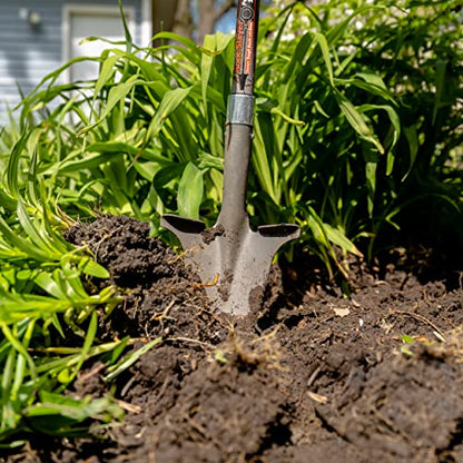 Root Slayer 23311 Perennial Garden Shovel, Fiberglass Shaft, Red - color: Red, size: Medium