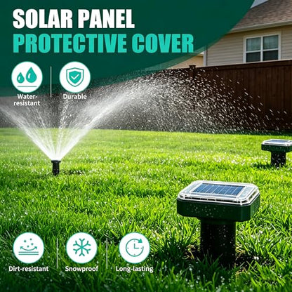 Mole Repellent Solar Powered 4 Pack, Effective Snake Repellent for Yard