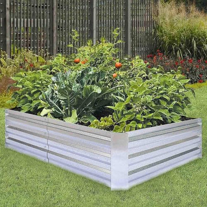 Galvanized Raised Garden Bed 6x3x1ft 2-Pack - size: 6x3x1ft (2 pcs)