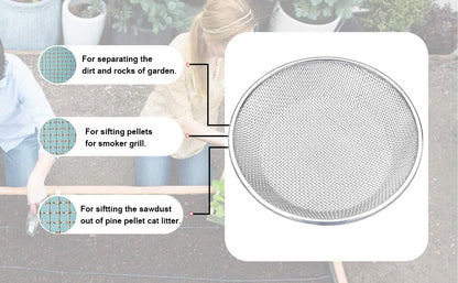3/8 Inch Soil Sifter for Gardening, Rock Sifter for 5Gallon Bucket,Compost Sifter Dirt Sifter,Captures Dirt Rocks Sawdust - color: 3/8 Inch