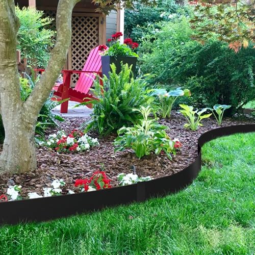 20ft. 41" L × 8" H Metal Landscape Edging, 6 Pack Garden Border - color: Black, size: 7.9 Inch