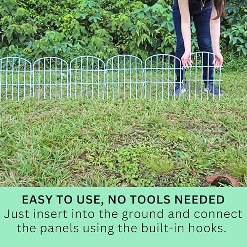 ShopLaLa Garden Fencing Animal Barrier (10 Panels) 12x16.5in White Fences