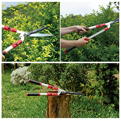 Eden 39022 Extendable Hedge Shears with Wavy Blade