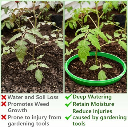 EBaokuup 6 Pcs 7 Inch Planting Grow Rings-Planting Protective Round Edging to Separate Rock and Pest-Planting Rings for Vegetables, Herbs and Flowers - color: 7 Inch