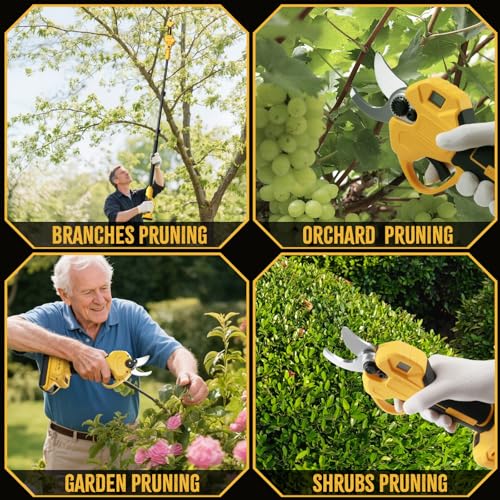 2 IN 1 Electric Pruning Shears with Pole for Dewalt 20V Max Battery