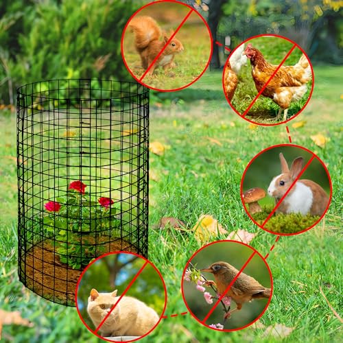 Adnee 15 Packs Wire Plant Protector from Animals, 12 x 12 Inches Metal Mesh Plant Cage Covers, Sturdy Garden Bunny Barricades Chicken Wire Cloche for Plants Shrubs Vegetables Flowers - color: 15 Pack 12x12 Inch