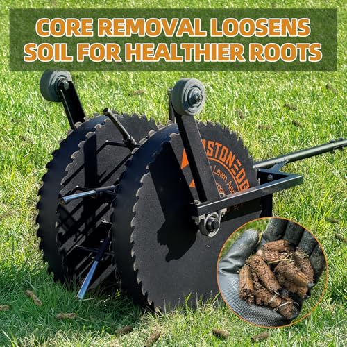 Patented Rolling Lawn Aerator Manual Coring Tool Compacted Soil Loosening