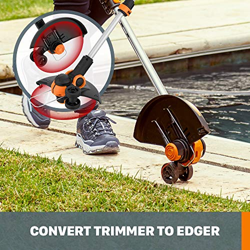 Worx 20V 12" 2-in-1 Cordless String Trimmer & Electric Lawn Edger, WG162 - style: 12" 20V Trimmer w/(1) 2.0 Ah Battery