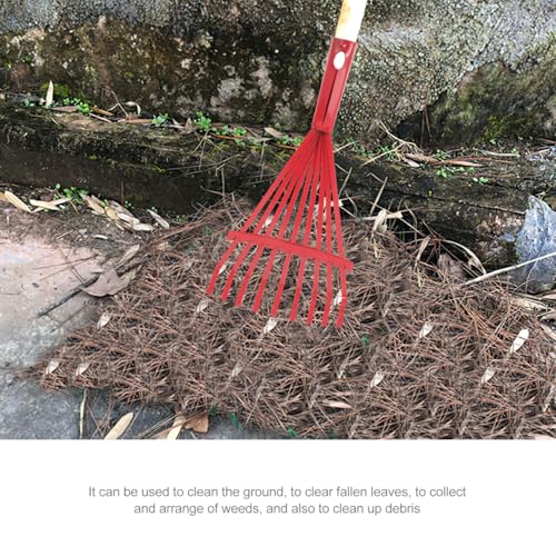 Happyyami Garden Hand Rake Replacement Head 9 Tooth Rake for Fallen Leaves Soil Loosening Weeding and Yard Cleanup 10.43 X 5.11 X 1.18 in