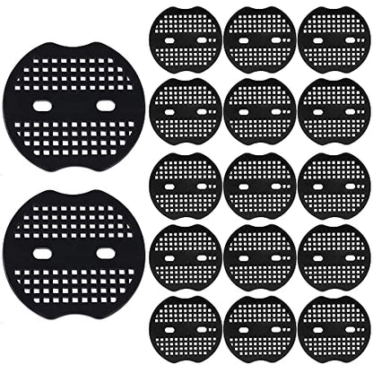 Bakulyor 50pcs Garden Staples Plastic Buffer Washer, Landscape Staple Stakes Gaskets, Yard Pins Gasket for Weed Barrier Fabric, They Keep The Barrier from Ripping & Create a Sturdier Hold - Black