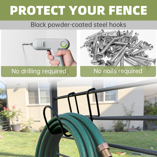 Garden Hose Holder - Heavy Duty Hose Hanger Wall Mounted Water Hose Holder