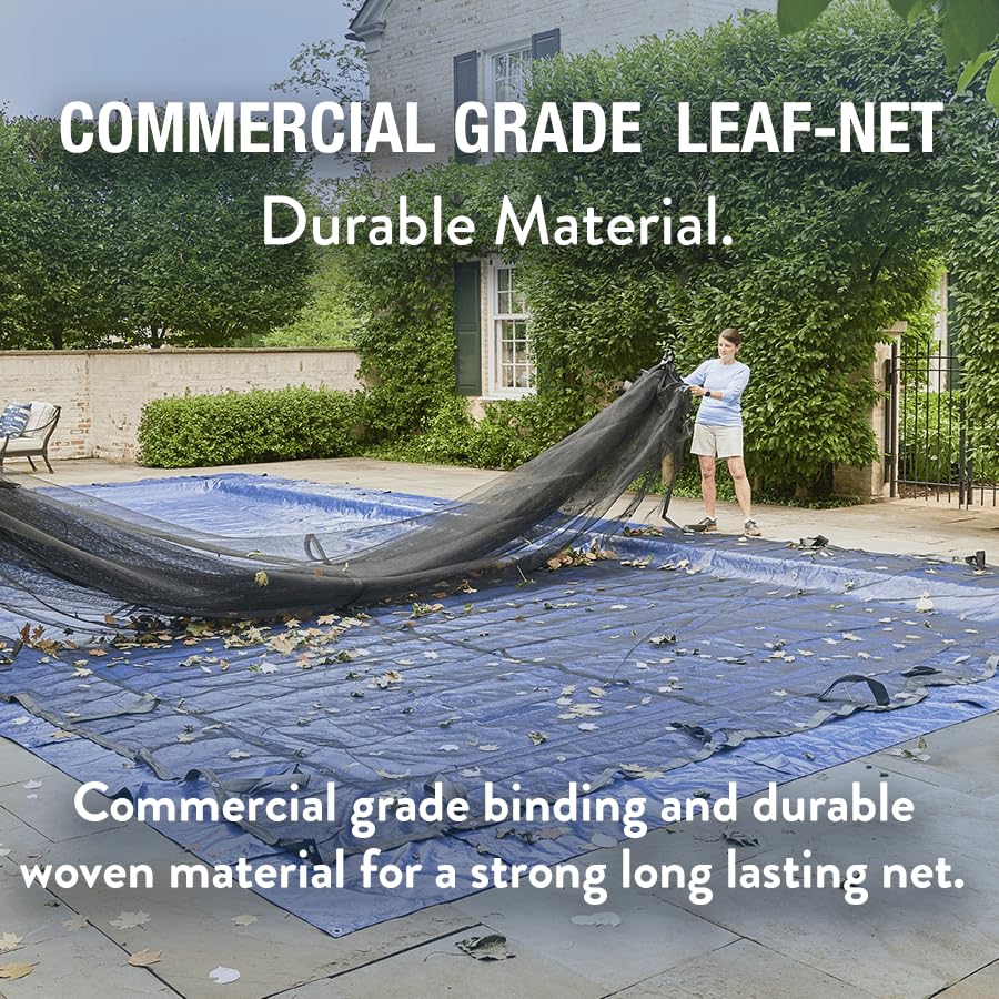 Doheny’s Professional Grade Leaf Nets for Above Ground Pools – 18' Round – Makes Clean-Ups Fast – Lightweight, Versatile & Durable – Keeps Leaves Out - size: 18' (Round)