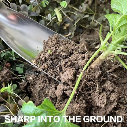 Stainless Steel Garden Trowel Narrow Point Blade Compact Handheld Tool for Potting Weeding Digging Planting, Pointed tip - color: pointed tip
