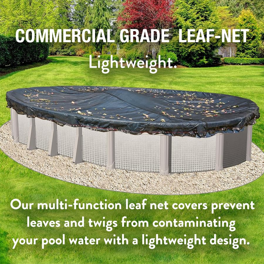 Doheny’s Professional Grade Leaf Nets for Above Ground Pools – 18' Round – Makes Clean-Ups Fast – Lightweight, Versatile & Durable – Keeps Leaves Out - size: 18' (Round)