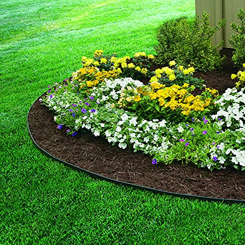 EasyFlex No-Dig Landscape Edging Kit - 100 ft., Black - style: 100 ft traditional
